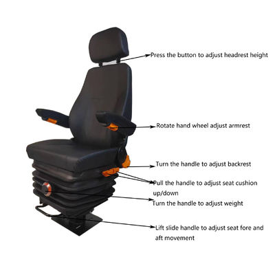 주문 회전 기지 기계식 서스펜션 좌석 M801 반 공기 운전 좌석 online manufacture
